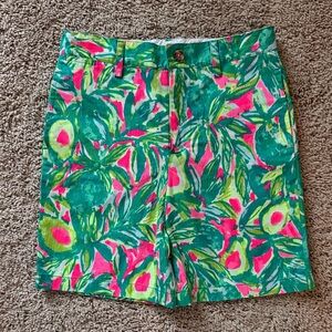 Lilly Pulitzer Boys Beaumont Shorts in Pink Sunset Guac and Roll